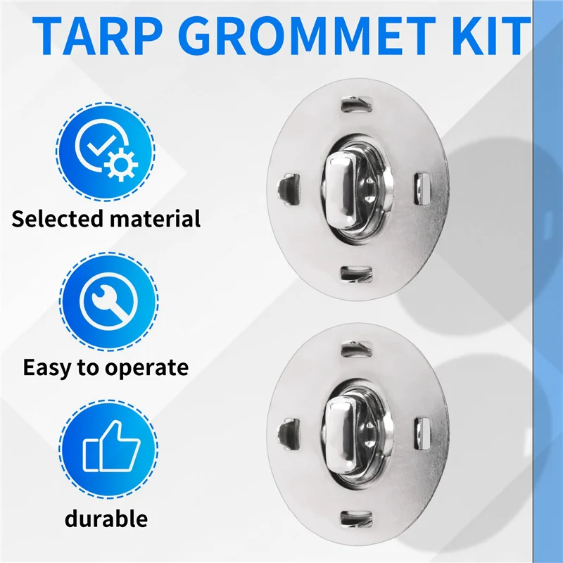 ABIB -10 PCS Twist Lock Common Sense Fastener Metal Turn Buttons For Boats, Sailboats, Rvs, Dinghies And Caravans