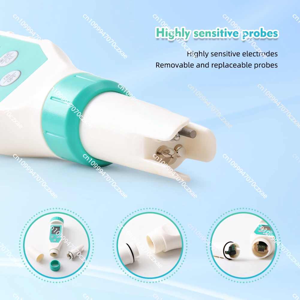 Digital Free Available Chlorine Meter 7 in 1 Water Quality Pen PH/Salinity/ORP/TDS/EC/CL/TEMP Pool Marine Acidity Meter