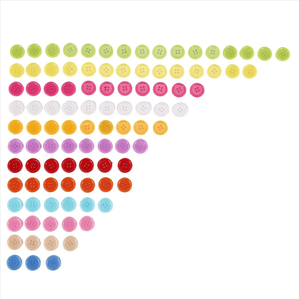 MALL DIY random color Set of 100 sewing buttons Craft for kids DIY toys, Plastic, Random Color, 20mm