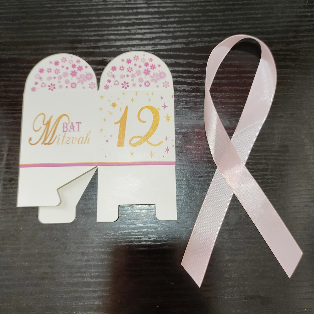 20 Stück Kinder Mädchen Fledermaus Mizwa Party bevorzugen Mini Papier Gast Geschenk Süßigkeiten Box rosa Junge Baby Dusche Taufe Zeremonie Ereignisse Dekor – Detail 2