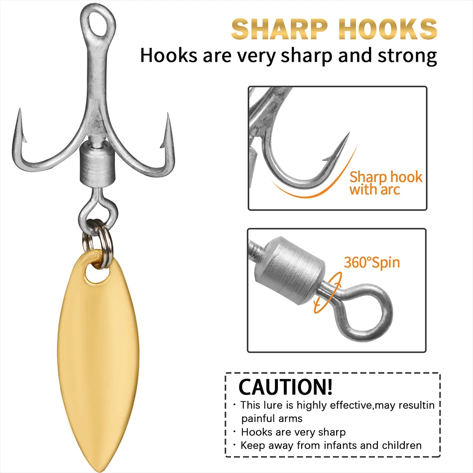 5pcs Welding Treble Hooks With Rotating Sequins Fishing Hook DIY Fishhooks Pesca Tackle Accessary Metal Jig Assist Hook