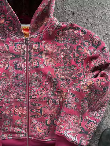 2025 Street Retro Sports Outdoor Washing Loose Zipper Hoodie Y2K Hip-hop Punk American Couple Fashion Joker Hoodie Street Wear