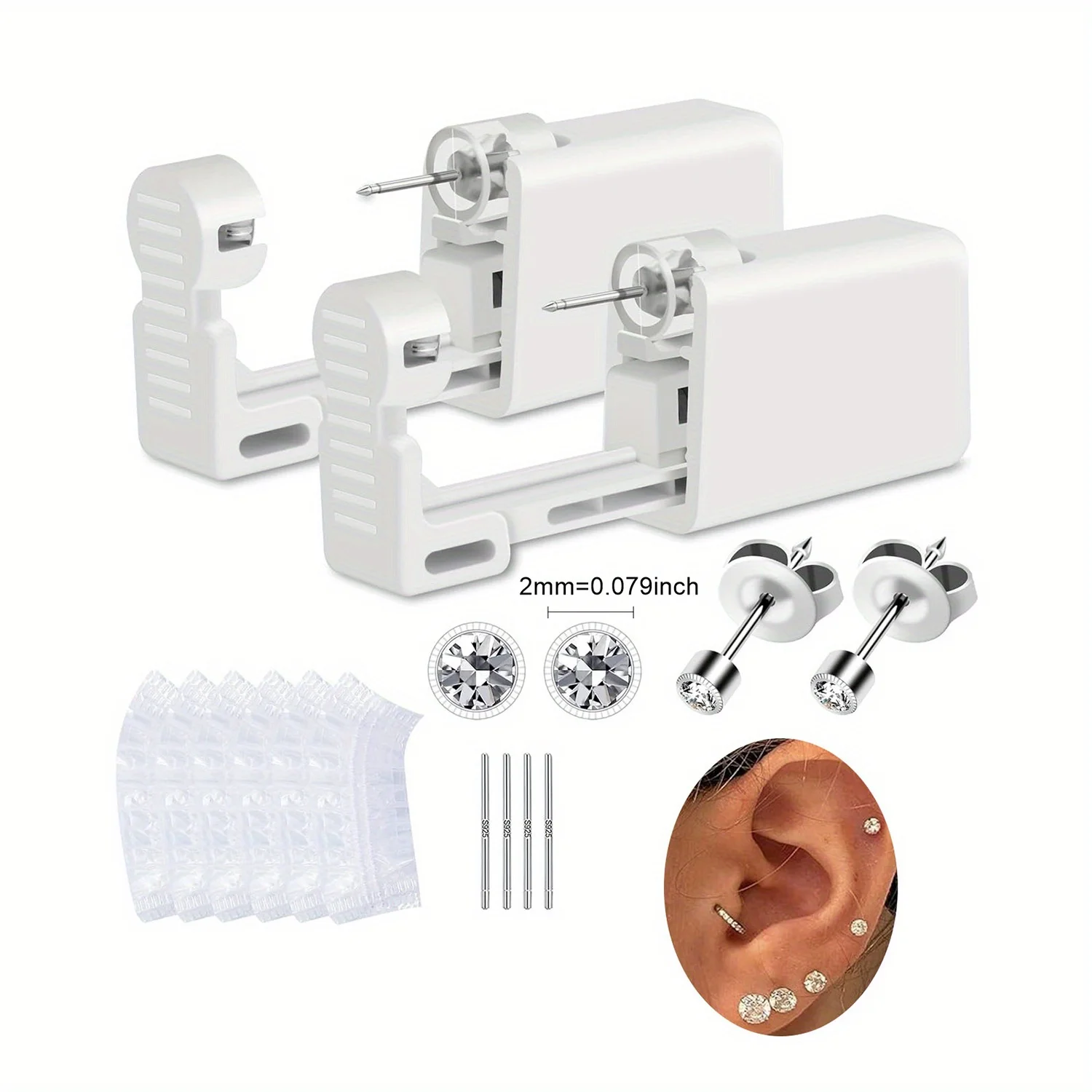 Disposable Ear Piercing Set with Piercing Guns
