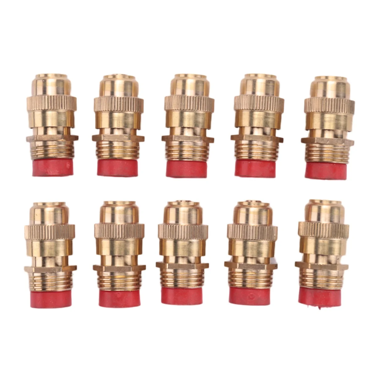 10Pcs 1/2 Inch Adjustable Sprinkler Middle Distance Sprinkler Brass Nozzle Garden Lawn Irrigation Watering Fittings