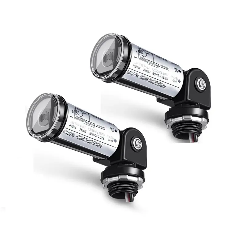 【EFFICIENT 】For Outdoor Lighting Dusk To Dawn Photocell Sensor Switch 2Pcs 120V For Wall Porch Light Photoelectric Switch