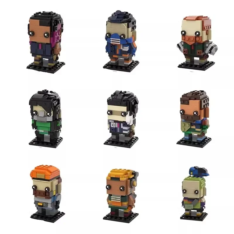 Bricklink Ideas Game Valoranted Action Figures Bricks Head MOC Set Duelist Sentinel Building Blocks Kid Toys Boys Christmas Gift view 3