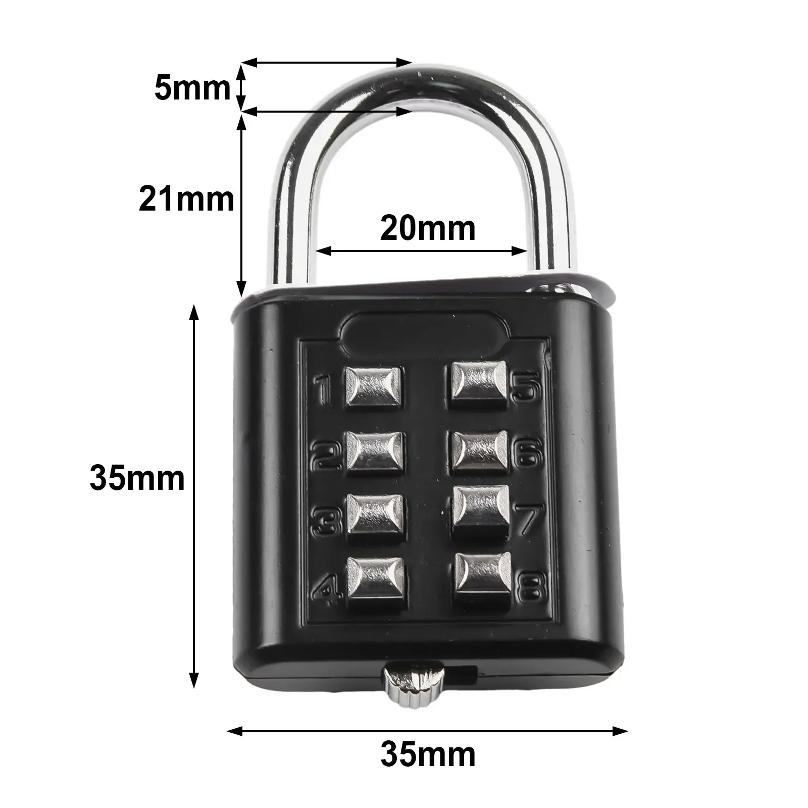 Compact Zinc Alloy Suitcase Lock 8 Digit Combination Padlock Ergonomically Designed Portable And Secure For Travel