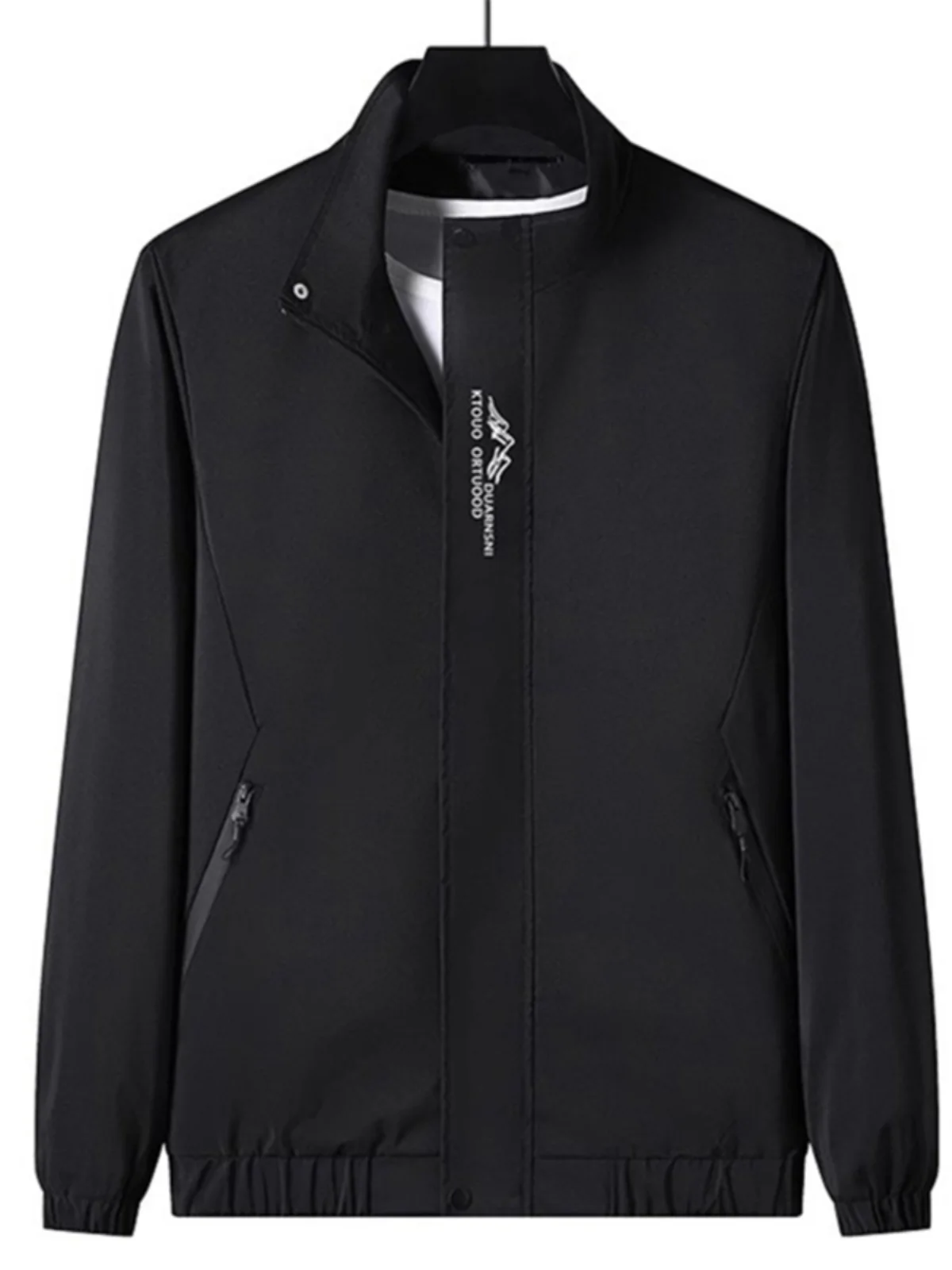 

Мужская повседневная одежда больших размеров с воротником-стойкой Long Sve Youth Faion из полиэфирного волокна против морщин, осенне-зимняя верхняя одежда