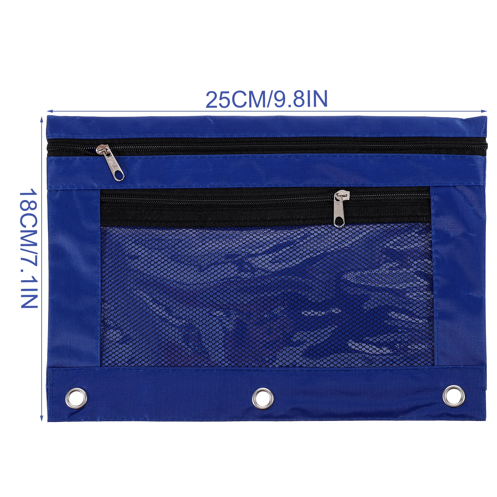 

Detachable Binder Pencil Pouch Black Zipper File Storage Bag For School Office Travel Light Wear-Resistant Mesh Pencil Case For