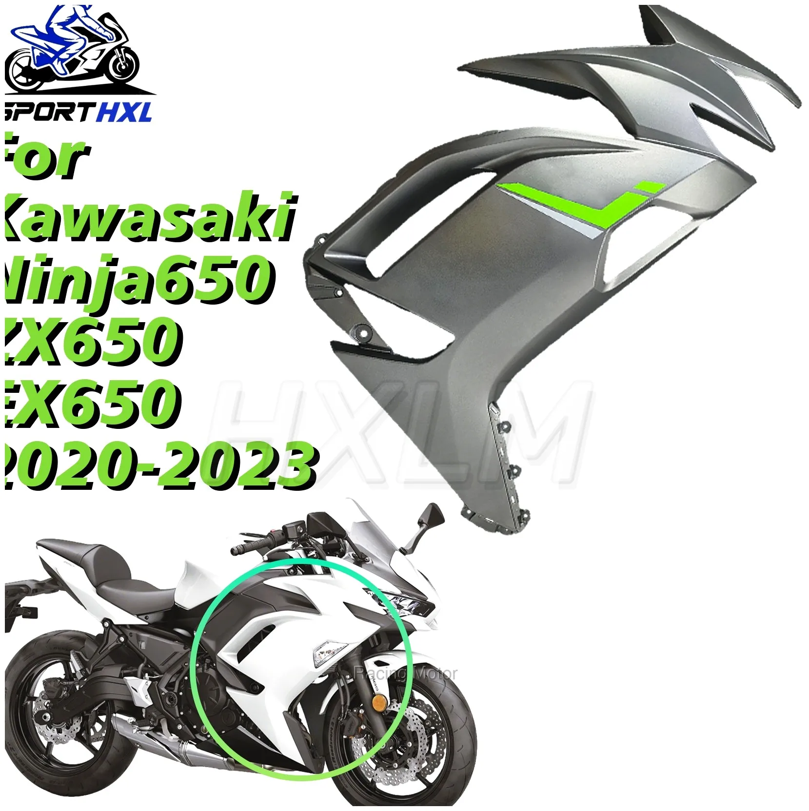 Reliable Side panel For Kawasaki Ninja650 ZX650 EX650 2020-2023 Side fairing Side cover Side protector ABS Molded Plastic | Raci