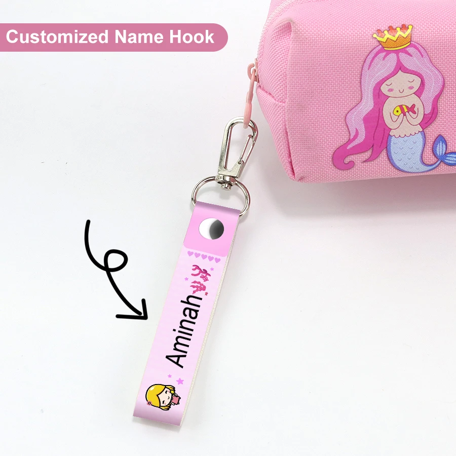 Personalized name badge lanyard name tag hook child ID tag backpack name tag daycare tag kawaii Keychain toy Tag girl Gift