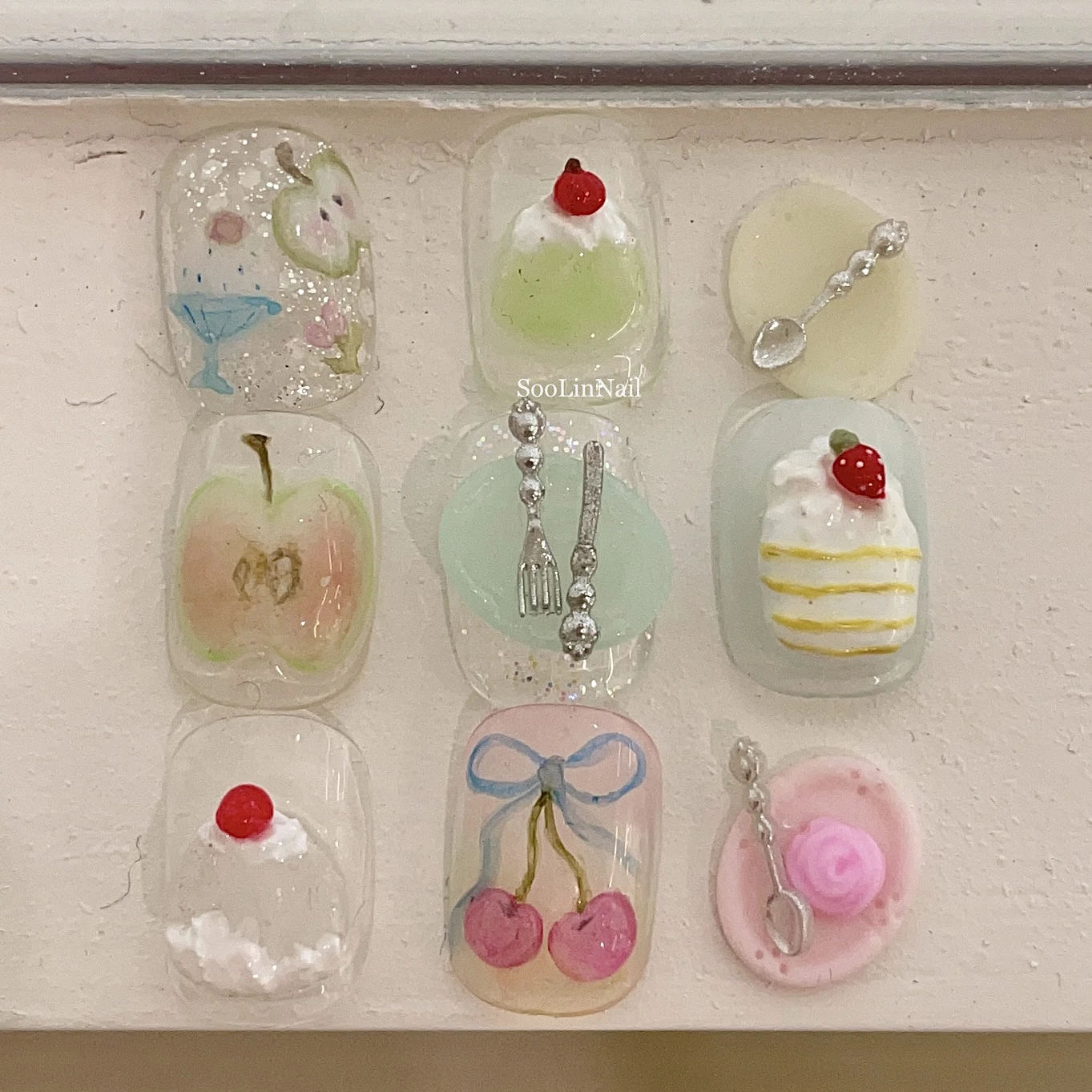 Servies Serie Mes en Vork Nail Art Mold Nail Art Accessoires Nail Art Sjablonen