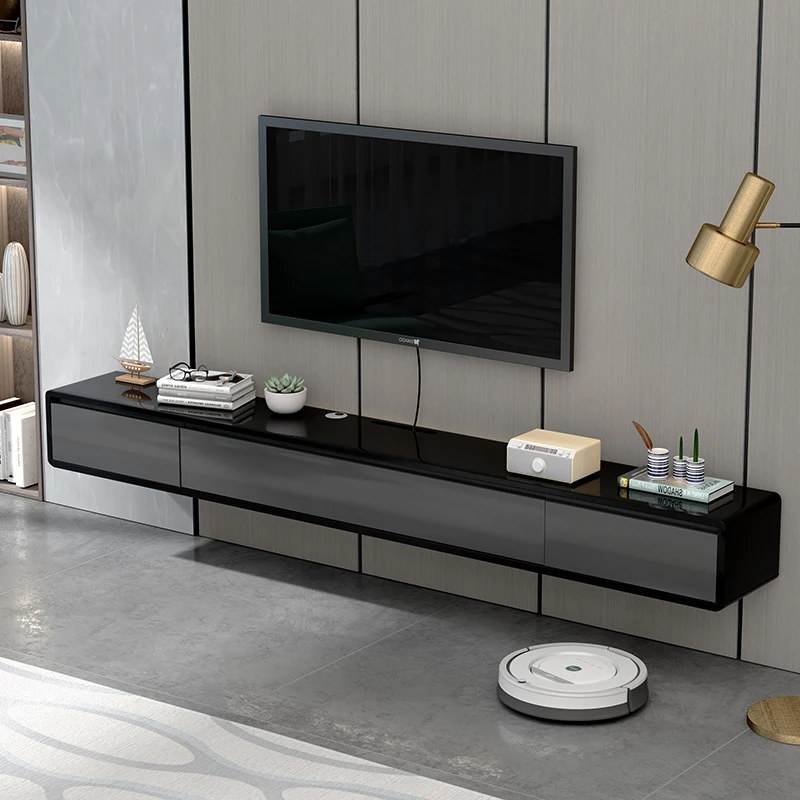 Aesthetic Room Furniture Tv Drawer Cabinet Rattan Nordic Stand Modern Luxury Floor Suporte Para Tv Simple Rack Floating image 2