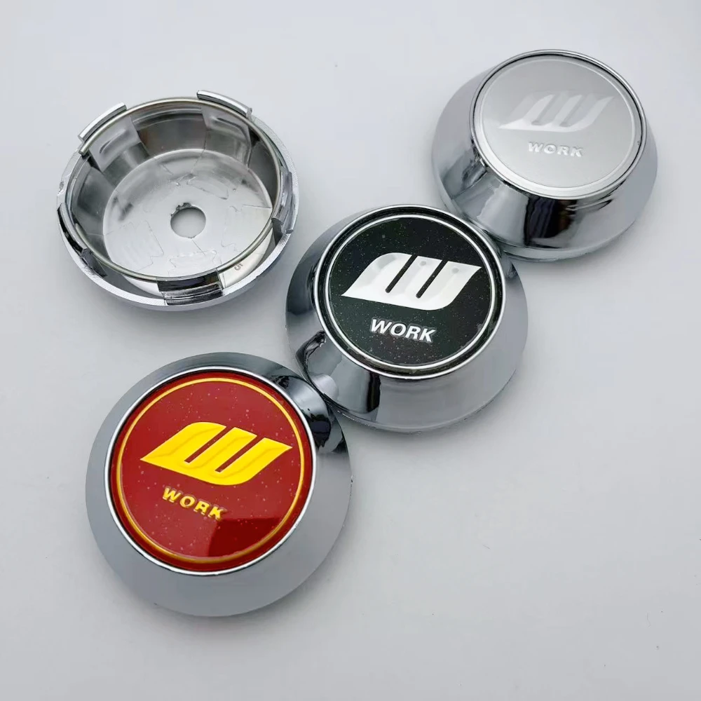 4 قطعة JDM W العمل شارة شعار سيارة عجلة مركز قبعات عالية كاب 60 مللي متر 64 مللي متر 65 مللي متر 68 مللي متر 69 مللي متر عجلات Hubcaps حافة غطاء اكسسوارات السيارات #3