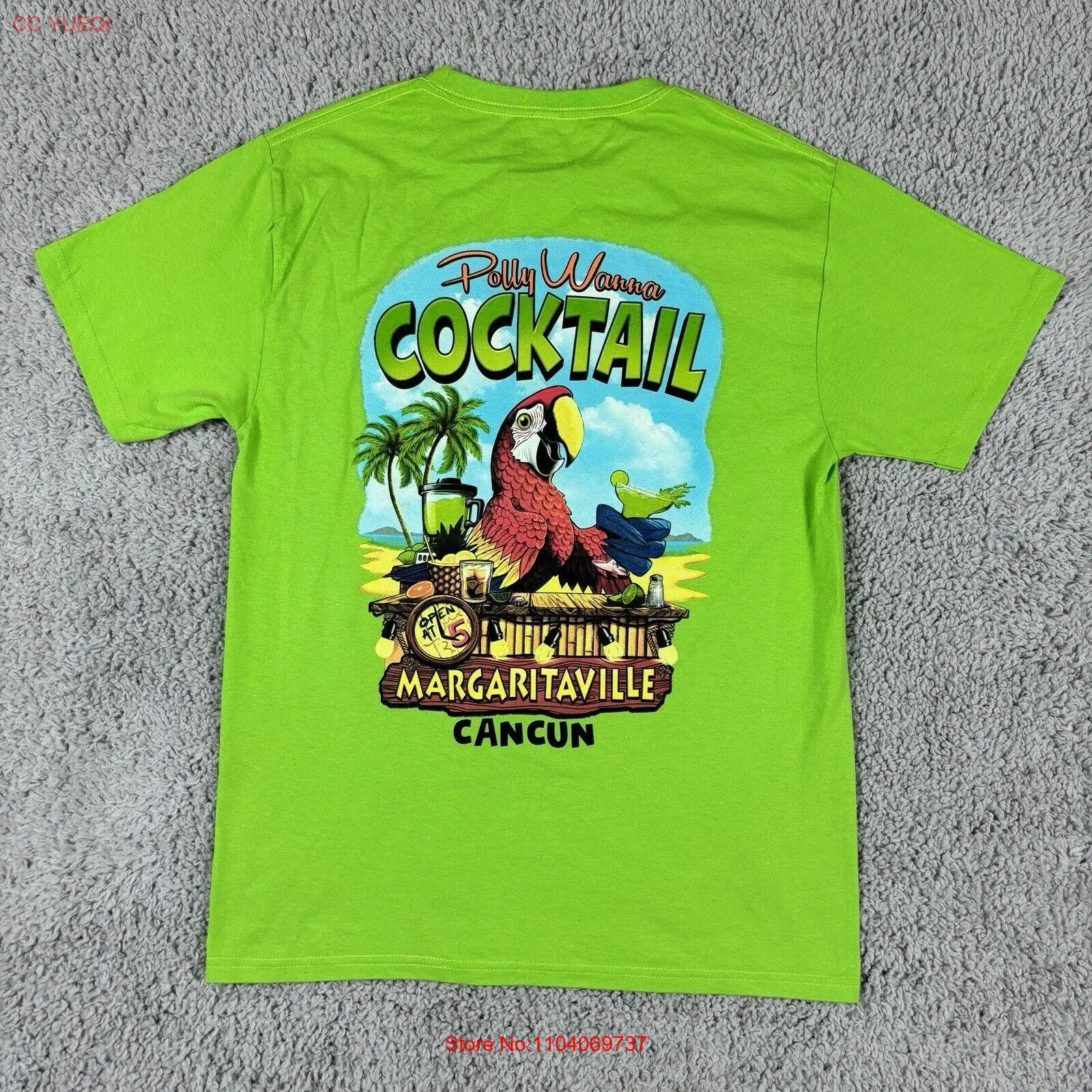 Margaritaville CanCun T Shirt Mens Size Medium Polly Wanna Cocktail Short Sleeve