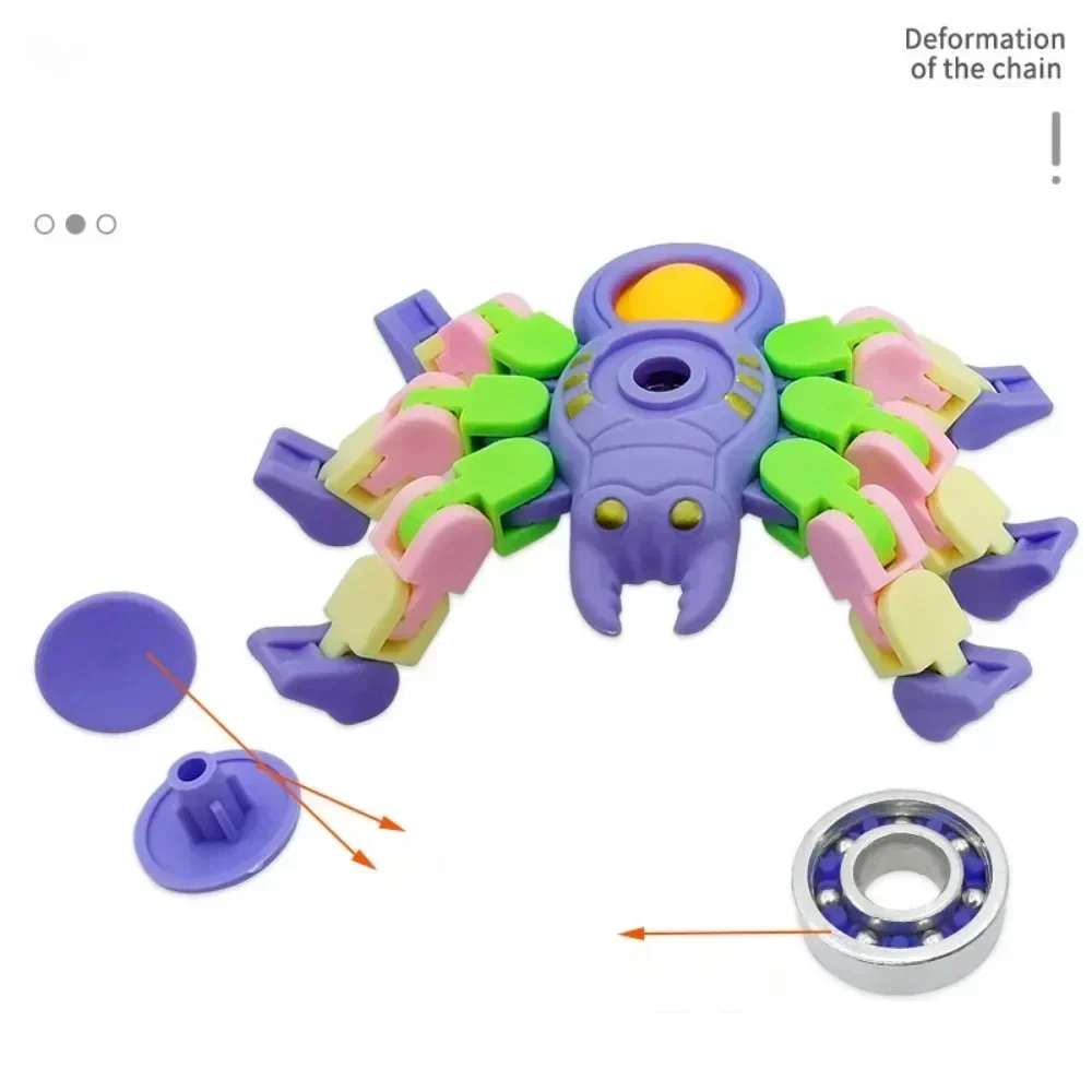 Juguete mecánico para niños, Spinner de pista loca transformable, juguetes interactivos para aliviar el estrés, regalo de cumpleaños para niños autistas