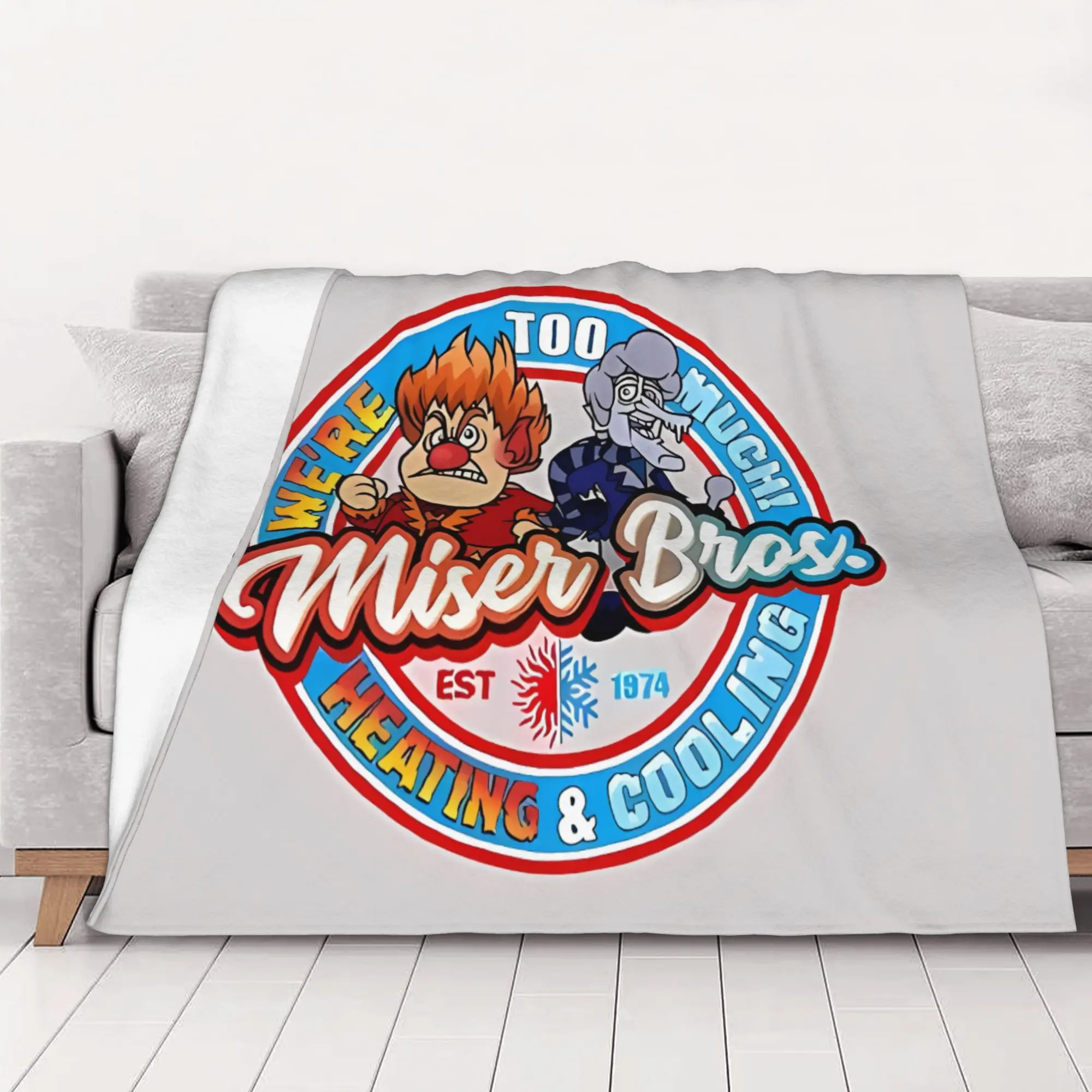1PC home Cutecore Classic Miser Brothers Blanket Super Cosy Plush Home Living Room Sofa halloween