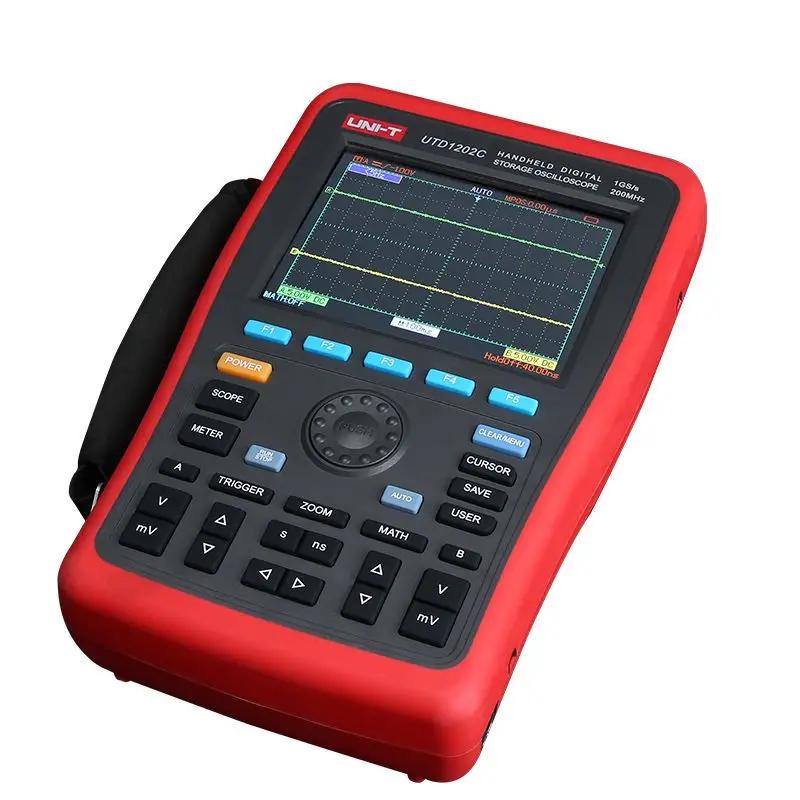 UNI-T UTD1202C Handheld Digital Storage Oscilloscope 200MHz 2 Channels 1GS/s Voltage Current Resistance Capacitance Multimeter