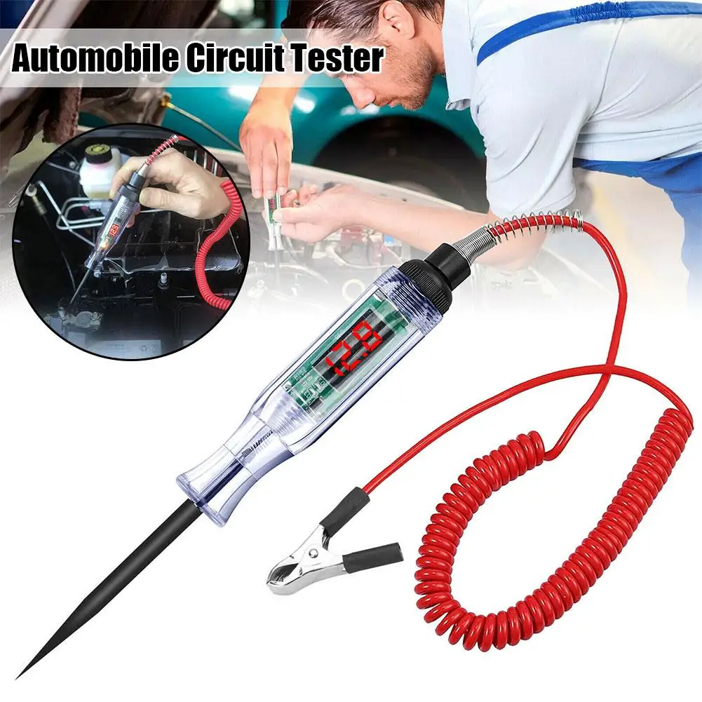 

Car Truck Voltage Circuit Tester Auto 3V 6V 12V 24V Pen Bulb Pen Probe Tools 70V Polarity Test Automobile Diagnostic Car Li C2T7