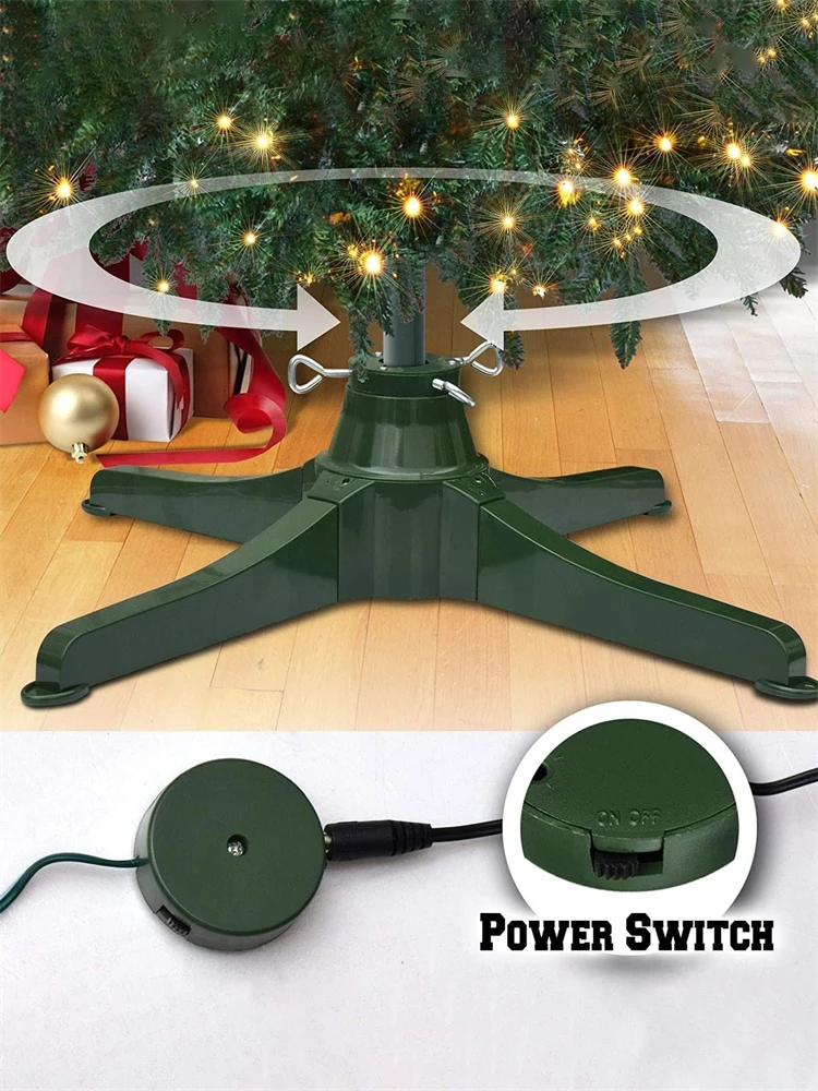 Christmas Tree Rotating Base Detachable Electric 360 Degree Rotating Christmas Tree Stand Xmas Party Supply Christmas Decoration