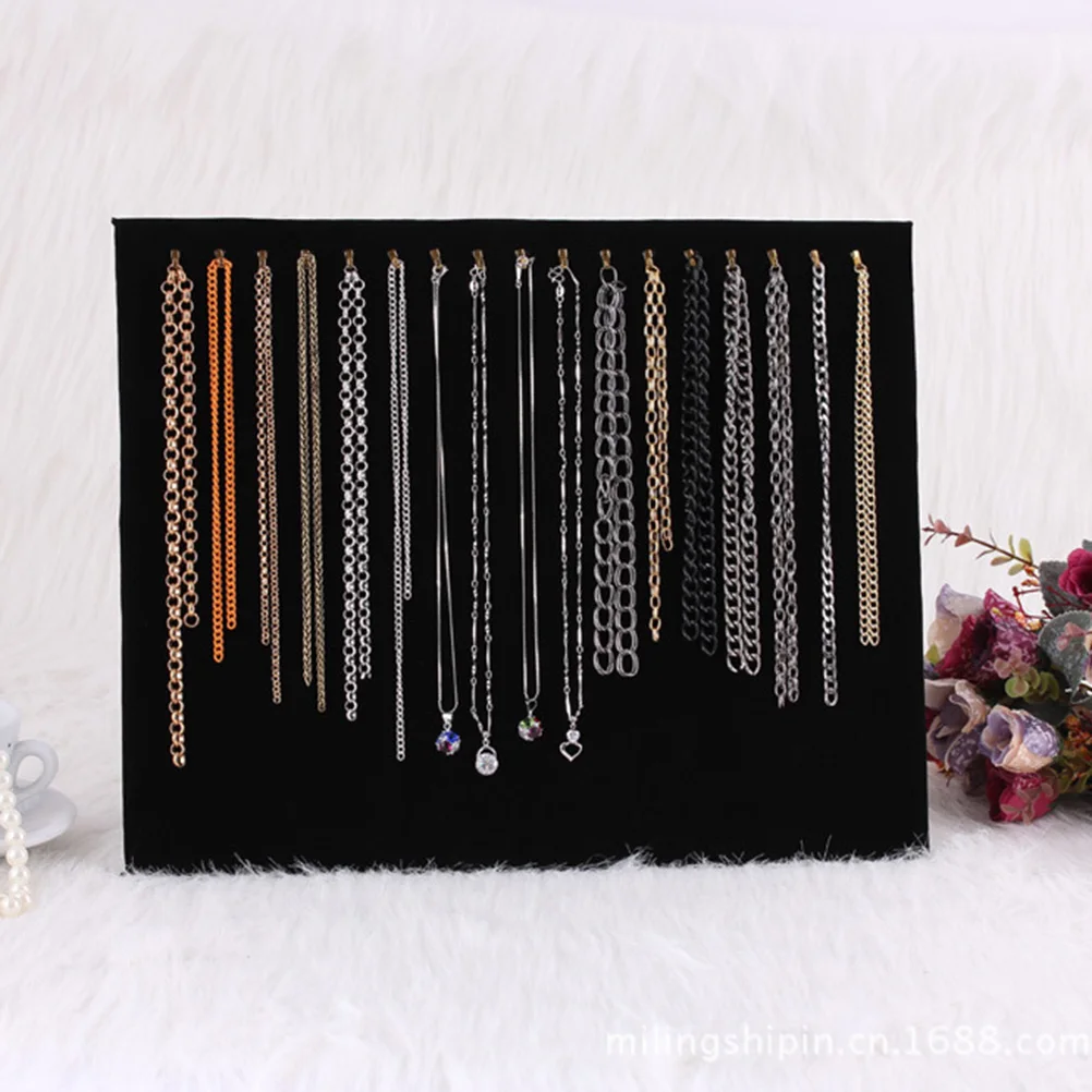 

17 Hooks Necklace Display Stand Displays Holder Organizer Jewelry Earring Storage Box