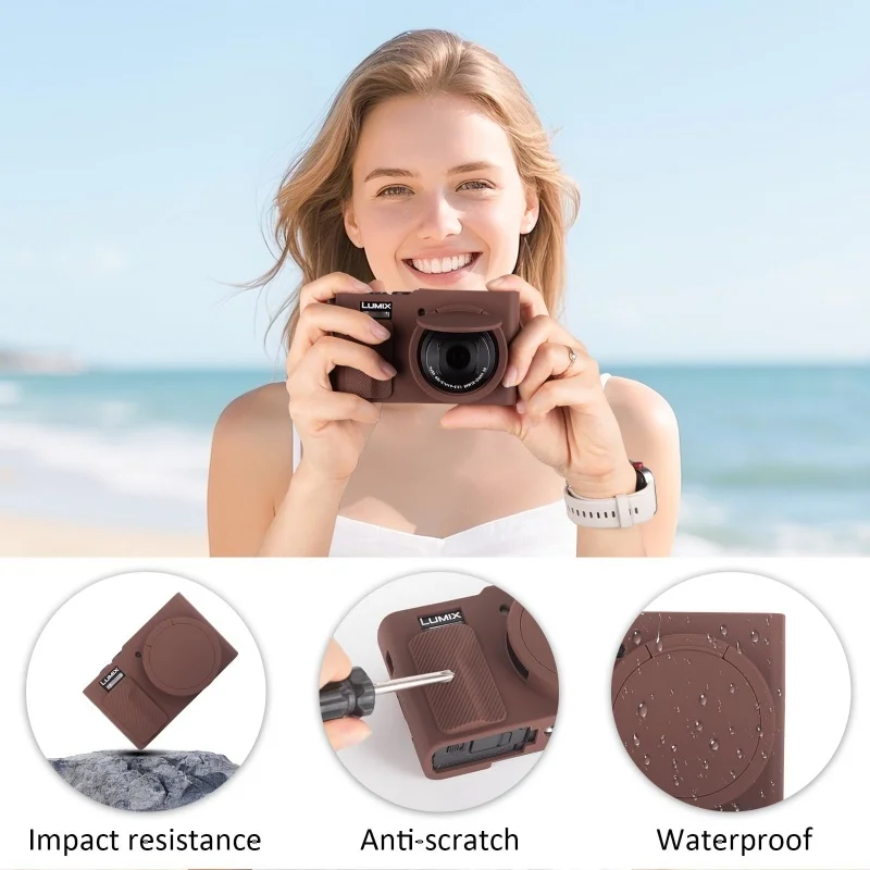 Silicone Camera Case for Panasonic Lumix TZ99 ZS99 Soft Rubber Cover Protector Camera Bag for Lumix DC-TZ99 DC-ZS99 Cameras