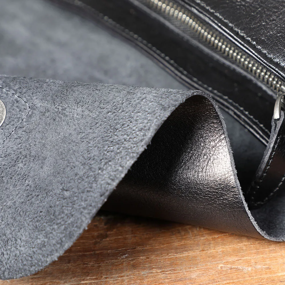Echtleder Herren-Aktentasche 15 Zoll Laptop-Tasche Einfache Rindsleder-Umhängetasche Pflanzlich gegerbtes Leder Modischer Casual-Stil – Detail 16