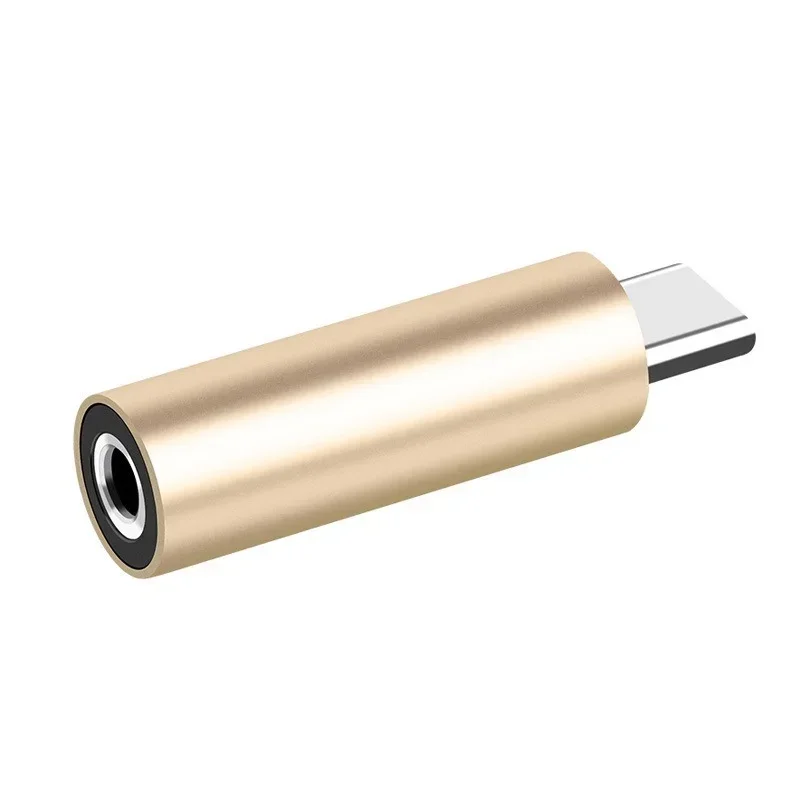Convertitore Jack da tipo C a 3.5mm adattatore Audio per auricolari in lega di alluminio rotonda adatto per smartphone con interfaccia di tipo C