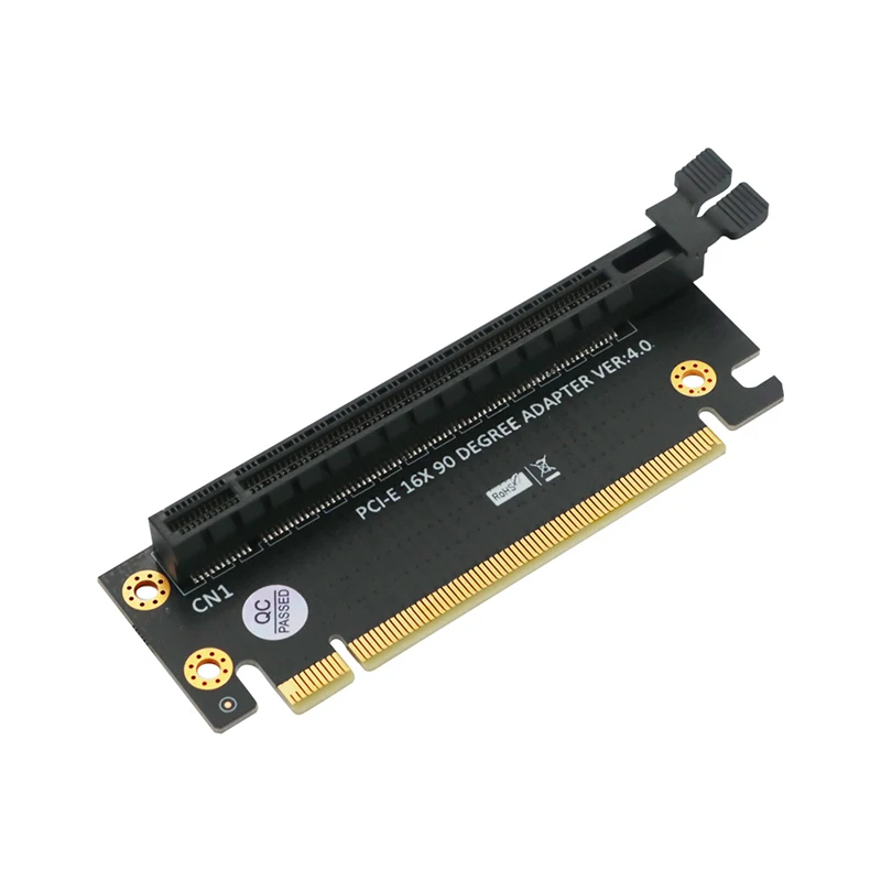 Alta velocidade PCI Express Adapter para 1U 2U Servidor, 4.0 16X Riser Card, Slot PCI-E para PCI-E 16X, Conectores de 90 Graus, Conversor