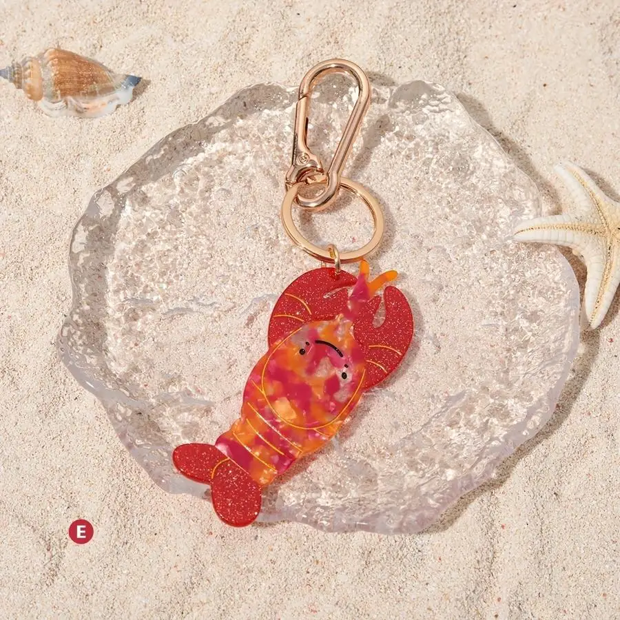 1/5/10/20/50/100pcs Summer Ocean-Themed Keychain Personalized Marine Life Bag Pendant Funny Positive Mini Items For sons Playful