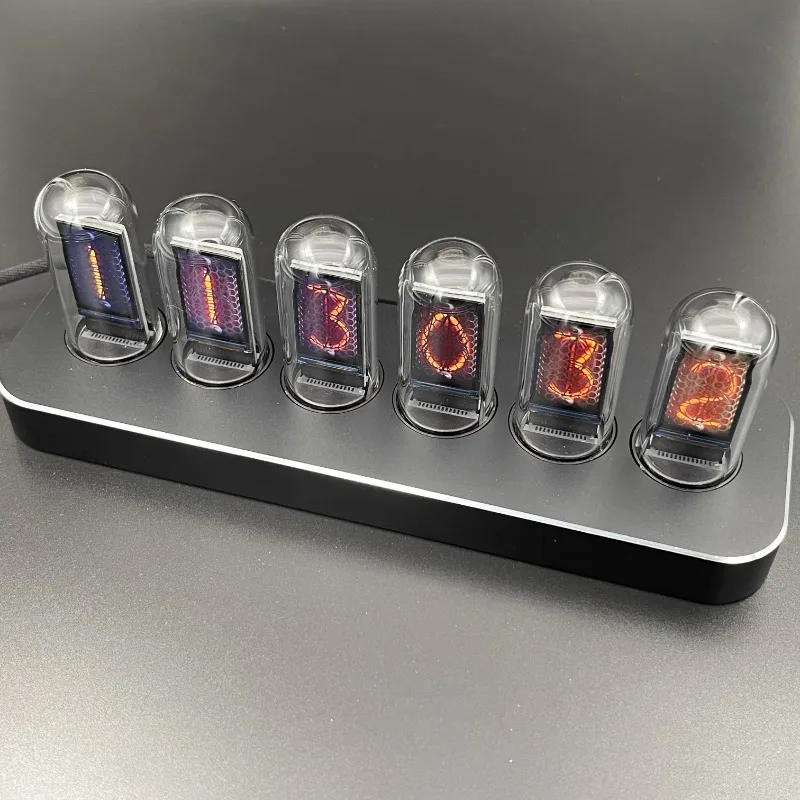 

Светящиеся трубчатые часы, часы из алюминиевого сплава, настольное украшение, настольные часы в индивидуальном стиле, креативный подарок, аксессуары для украшения стола