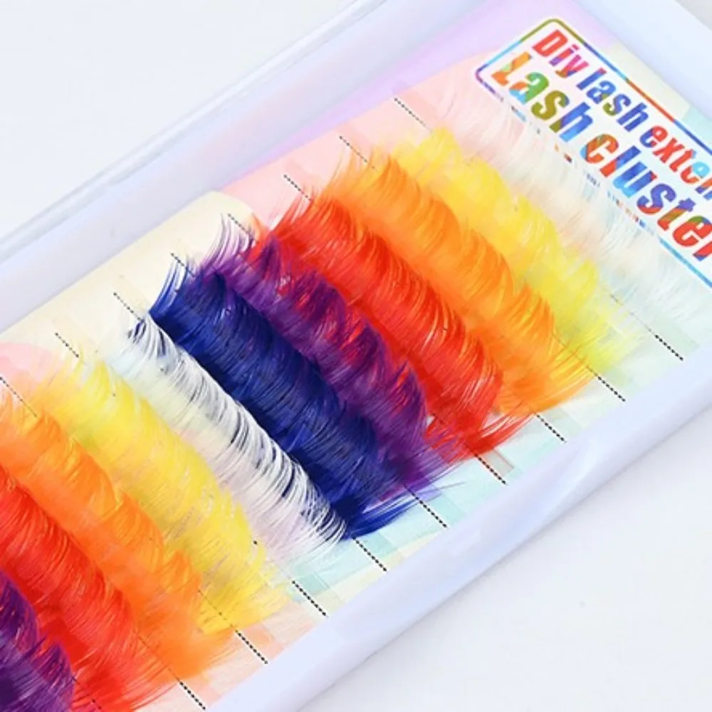 ขนตาปลอมแบบเส้นต่อเส้น 60 ชิ้น สีผสม หลากสี แบบปลายแหลม งอน นุ่ม สบายผิว เป็นธรรมชาติ สำหรับต่อขนตาเอง