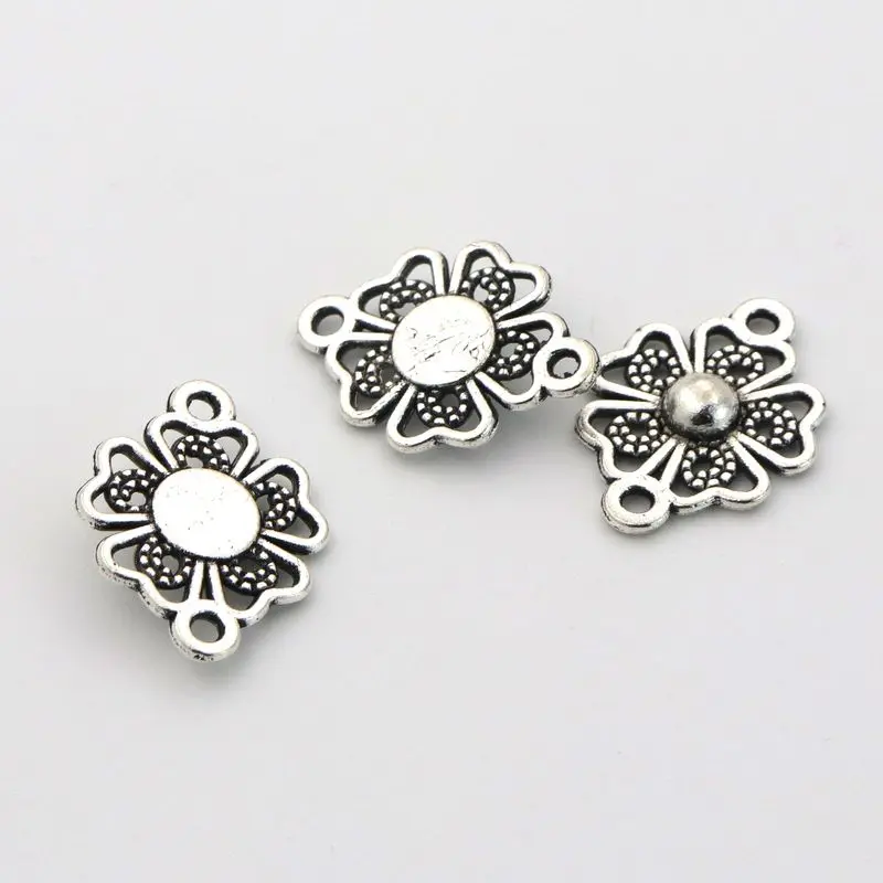 20pcs/lot Two Holes Necklace Earrings Metal Connector For Jewelry Findling Bracelet Jewelry Accessories Wholesale Supplies