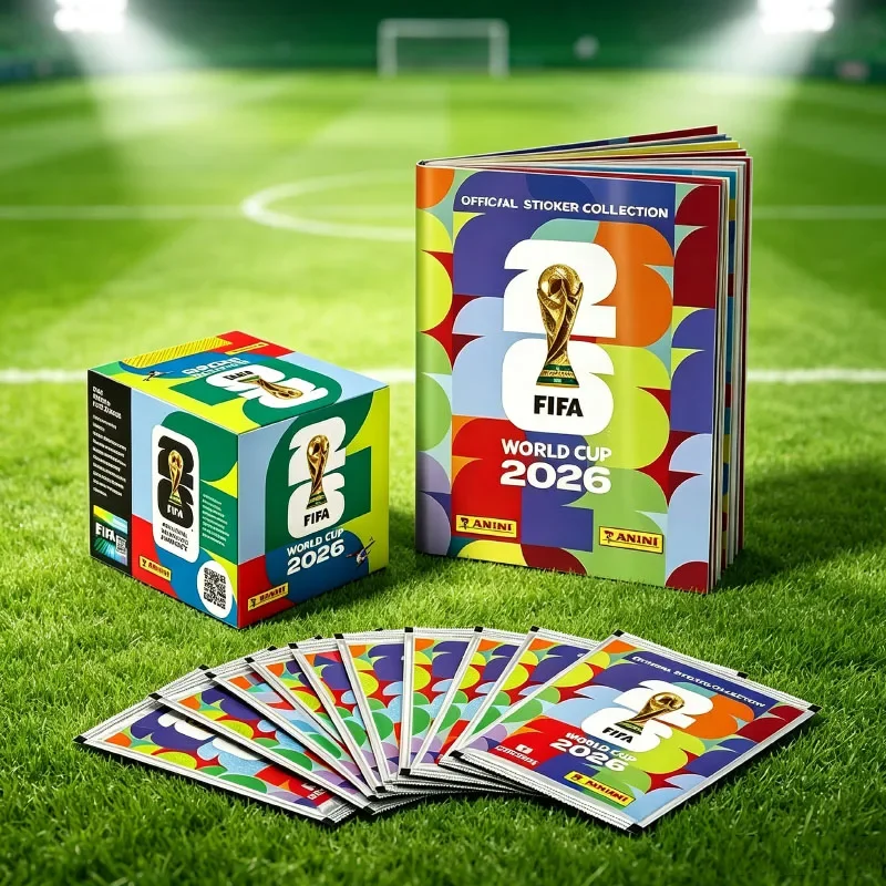 Panini 2026 FIFA World Cup Sticker Pack, football player collectible stickers, sports enthusiast collectibles for children #