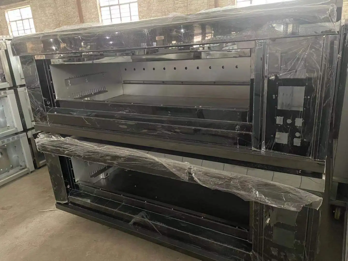 Commercial 1 Deck 3 Trays gas deck oven for bakery bread or cake with digital and knob temperature display