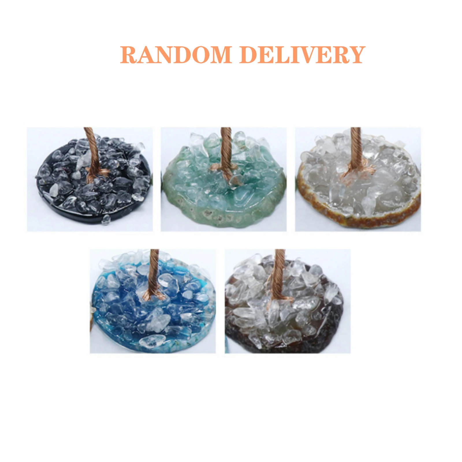 

1Pcs Crystal Tree Ornament Smooth Lines Wishing Tree Desktop Decor Adornment Gift Option Desktop Adornment