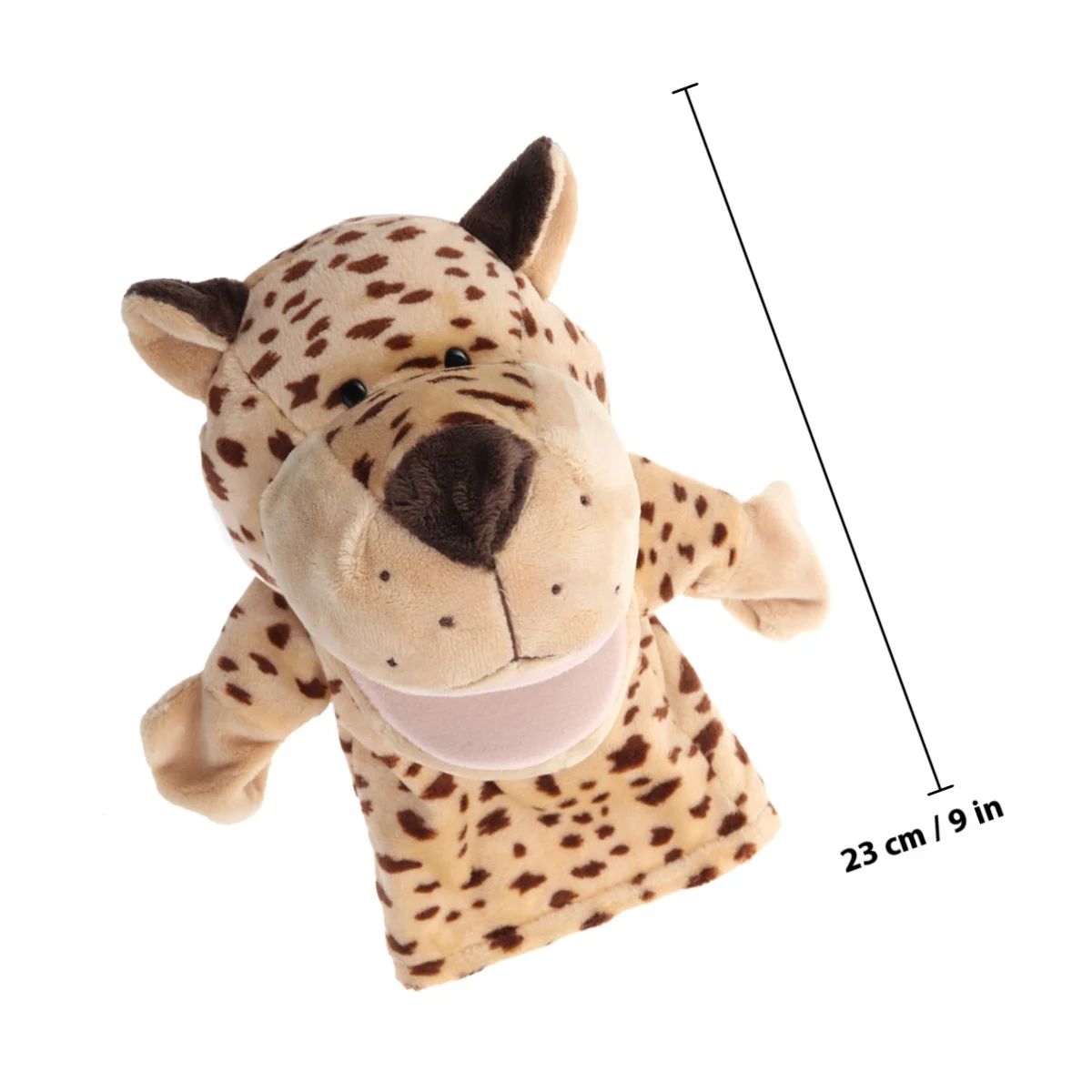 Hand Puppet Leopard Soft Animal Educational Interactive Play Improve Imagination Communication Skills Boys Girls