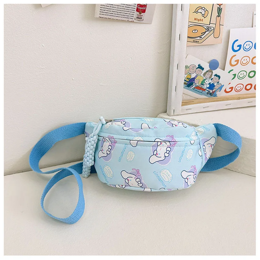 Sanrio Kuromi Chest Bag Cinnamoroll Crossbody Shoulder Bag Waist Storage Pouch My Melody Hello Kitty Coin Purse Kid Girl Gift