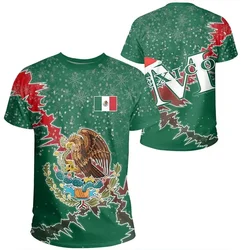 Mexico Flag National 3D Print T Shirt Summer Mexican Men And Woman Short Sleeved Fashion Tees Cool Sport Jersey Men Clothing