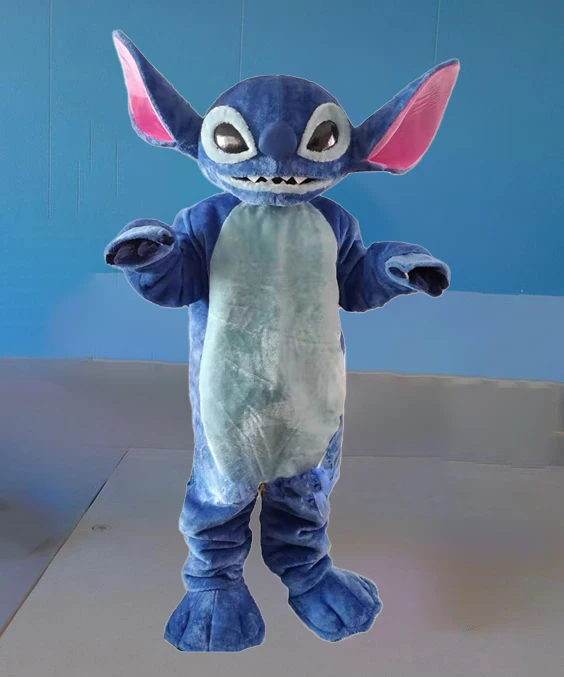 Blauwe Lilo & Stitch mascottekostuum Disney stripfiguur reclame fancy dress dier carnaval feest volwassen cosplay kostuums