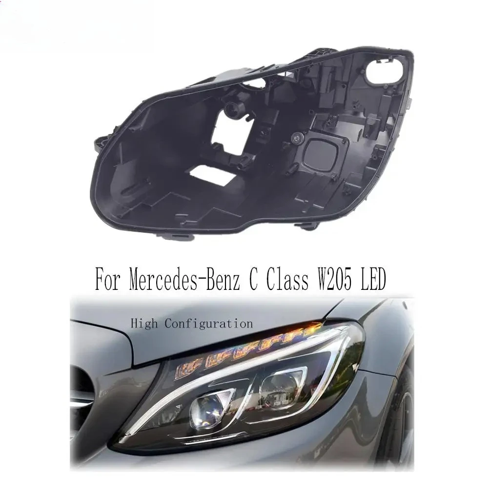 

LED High Configuration Light Shell for Mercedes-Benz W205 C Class 2015-2018 Car Headlight Housing Headlamp Back Base House lens