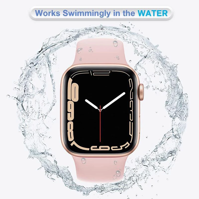 Ремешок силиконовый для Apple Watch Band 46 мм 44 мм 40 мм 41 мм 45 мм 49 мм 42 мм 38 мм, спортивный браслет Correa iwatch Series 10 9 8 Ultra 7 5 6SE