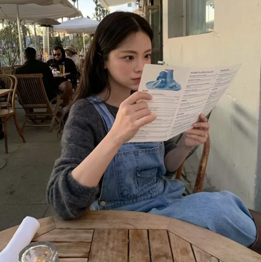 Salopette di jeans monopezzo allentata casual Age-Defng Dimagrante Autunno 2025 Donna in misto cotone con vita a L Faionable