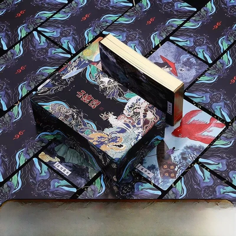 original-mountain-sea-classic-waterproof-pvc-laser-tarot-playing-cards-chinese-mythology-design-gaming-cards-collectible