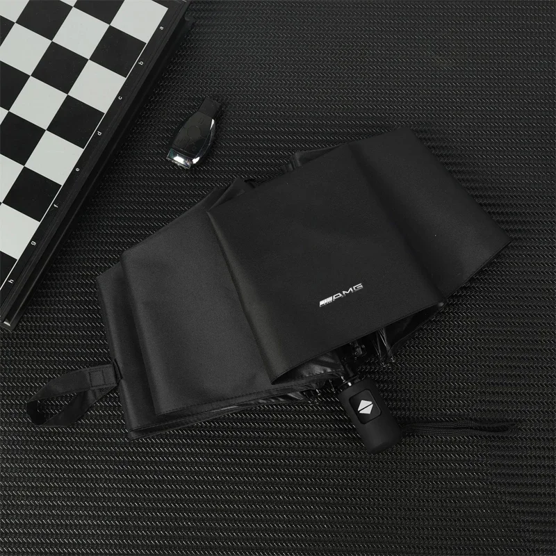 Windproof AMG Badge Rain Fully Automatic Compact 3 Folding Umbrella For Mercedes Benz AMG W176 W205 W177 C260L A B C E G GT SLK