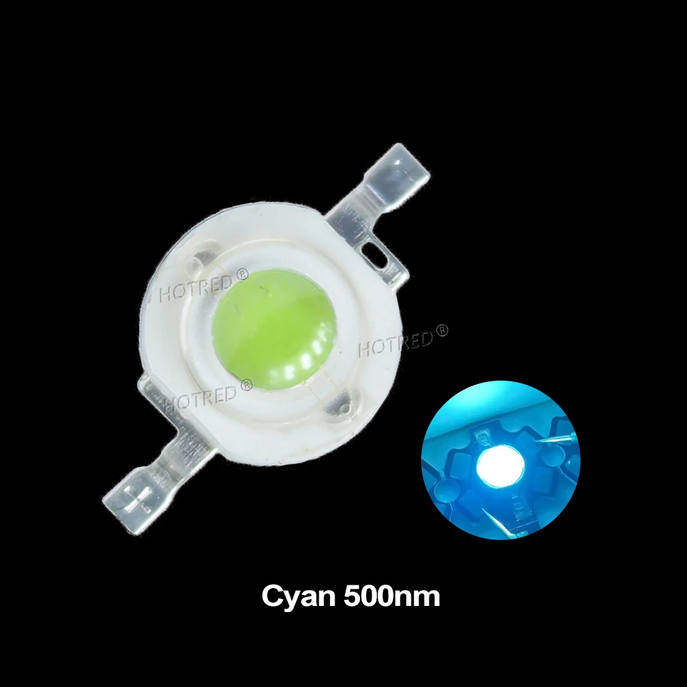 10-50pcs LED 3W Ice Blue Cyan 500nm Green 520nm Deep Green 540nm Grass Green 570nm High Power LED Lamp Chip 45mil 3.2-3.6V 700mA