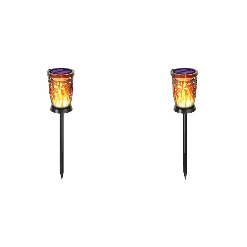AFOURT-2X 96LED Solar Torch Dance Flicker Flame Light Garden Yard Lawn Decor Waterproof Lamp Solar LED Light Flame Light