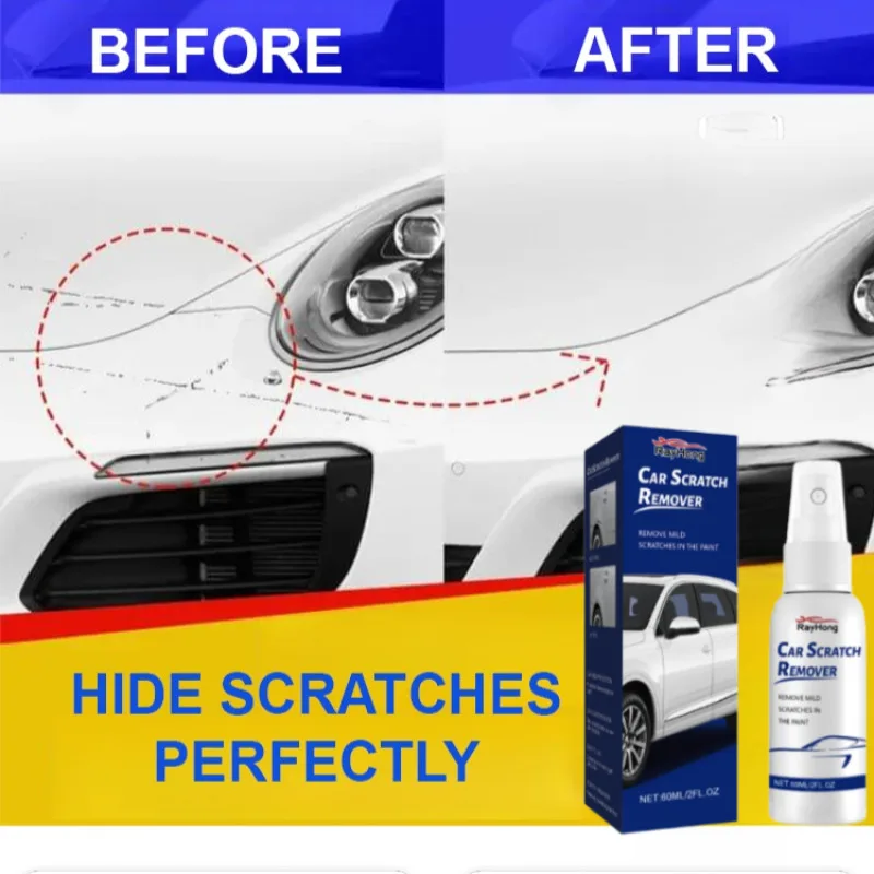 60ml Car Scratch Repair Spray Clean Polishing Paint Refinishing Liquid Universal Car Care Spray for Repairing Minor Scratches