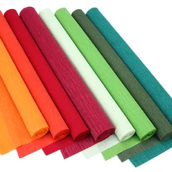 250*25cm Colored Crepe Paper Roll Origami Crinkled Crepe Paper Craft DIY Flowers Decoration Gift Wrapping Paper Craft