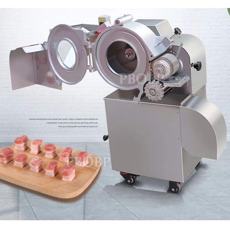 Commercial Large Capacity Root Fruit Cutter Slicing Chopper Ginger Potato Onion Carrot Dicing Cube Vegetables Cutting Machine